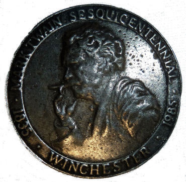 Mark Twain Sesquicentennial Winchester Medallion